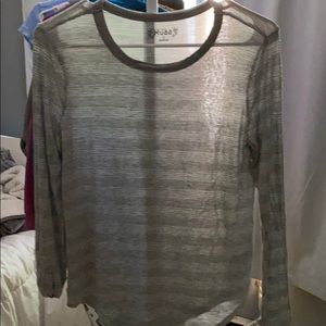 grey striped long sleeve